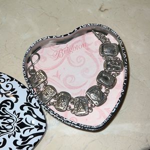 Brighton Link Charm Bracelet from early 2000s Hearts Angels With Tin
